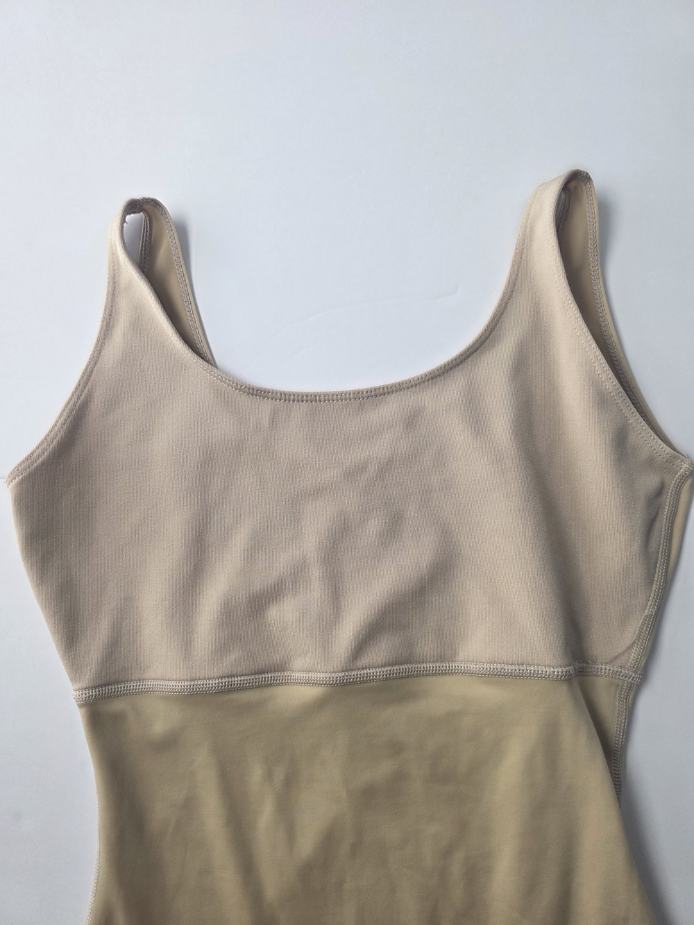 Spanx By Sara Blakely On Core Mid-Thigh Bodysuit Beige - Picture 6 of 10